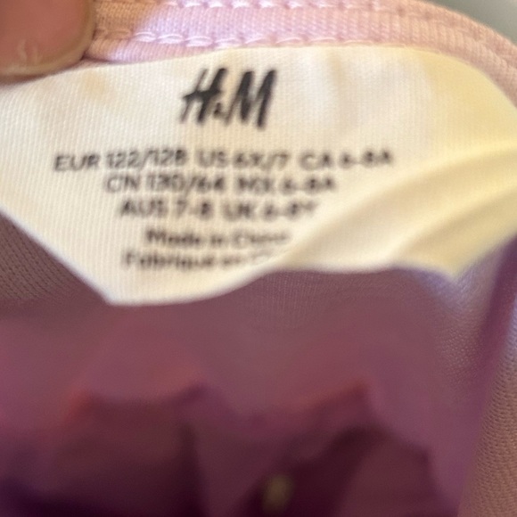 H&M Lilac Satin Bow Holiday Dress for Girls - Picture 5 of 5
